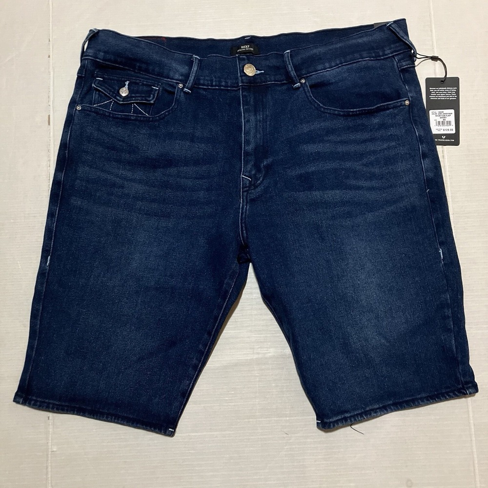 True Religion SN‎ Flap Ricky Relaxed Straight Mens Denim Shorts Size 40 X 12